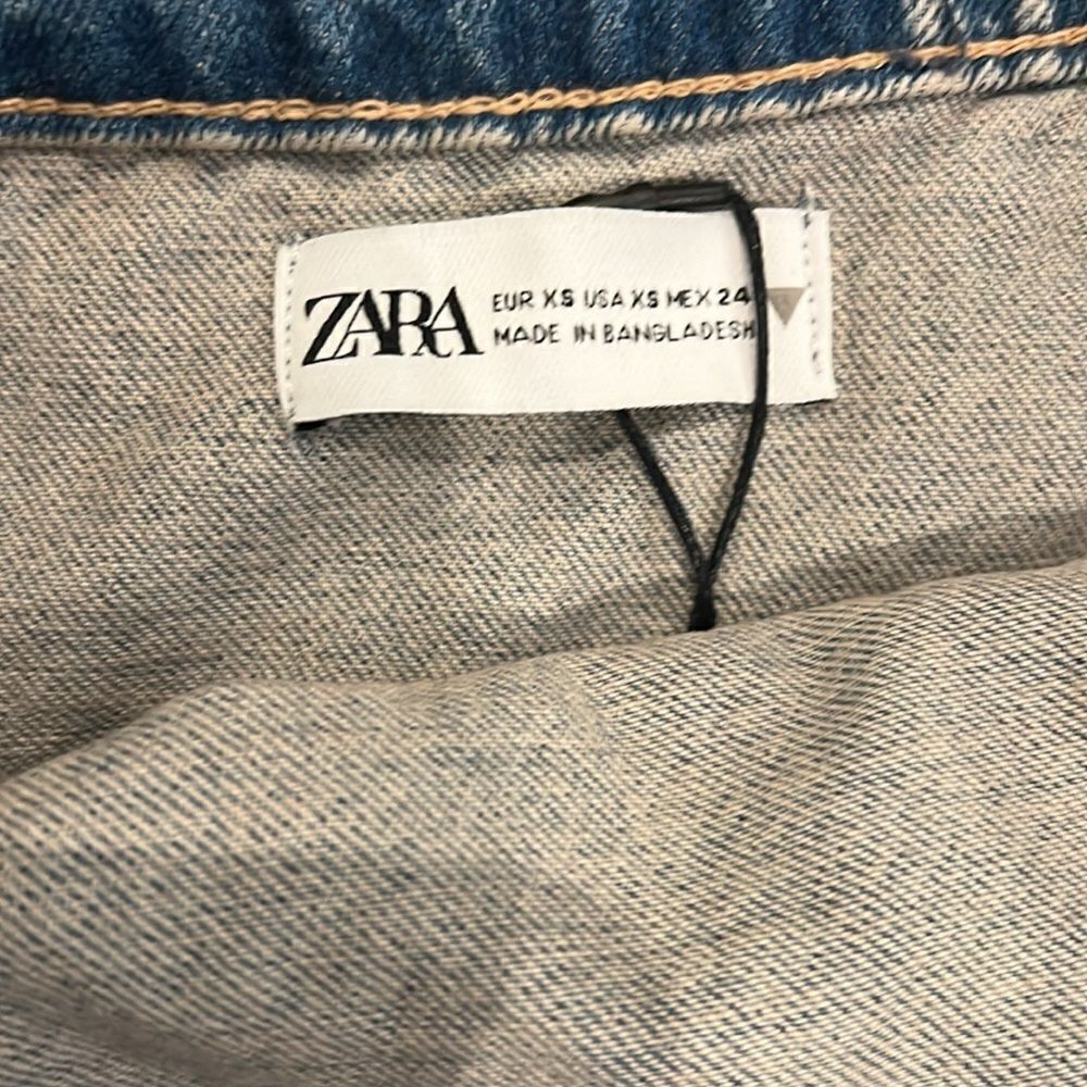 Zara PLEATED TRF DENIM DRESS - Picture 4 of 7